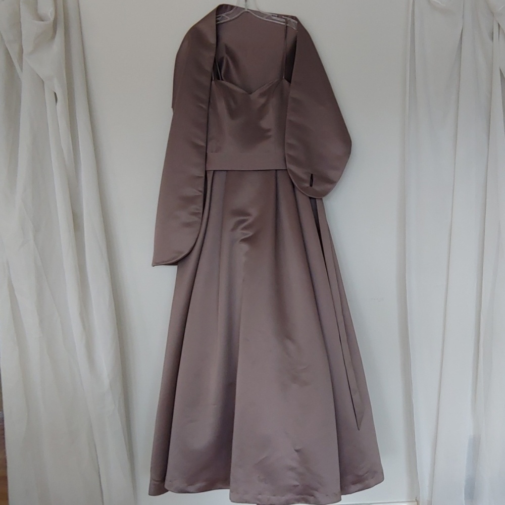 Dark grey/mauve evening gown